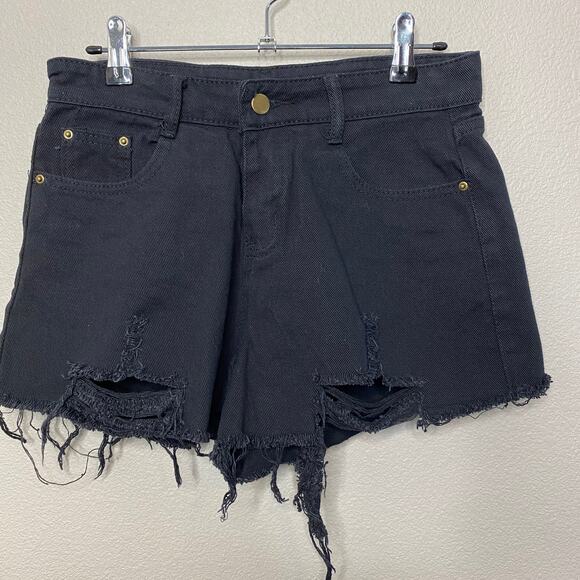 No Brand Cut Off High Waisted Denim Shorts Size S - Picture 1 of 6